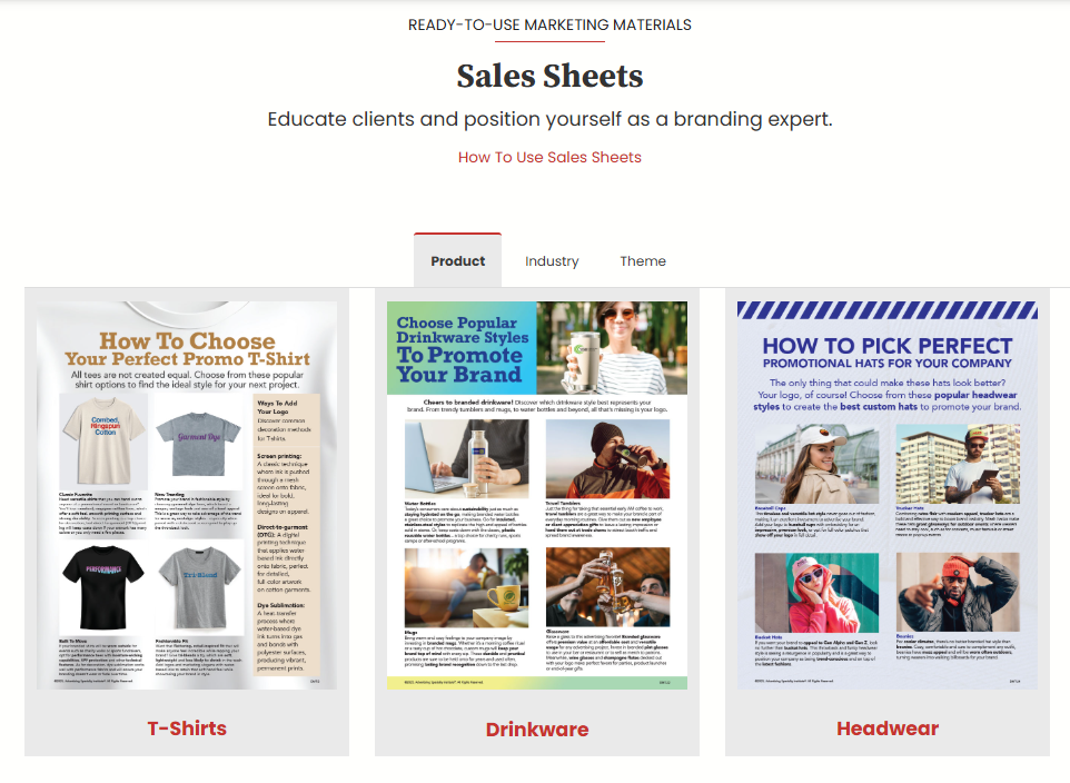 Ready-To-Use Sales Sheets